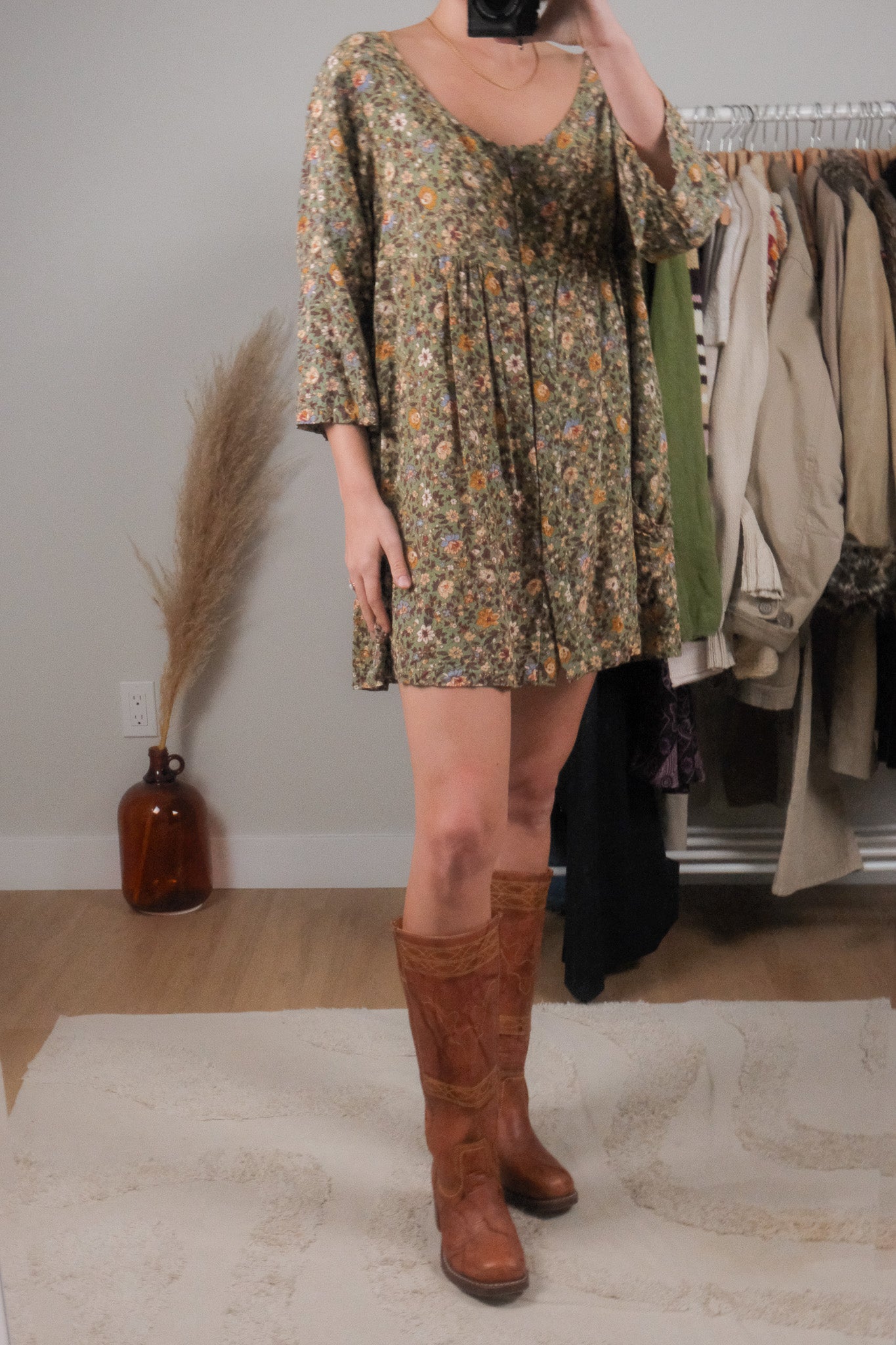 April Cornell x Floral Babydoll Dress (M)