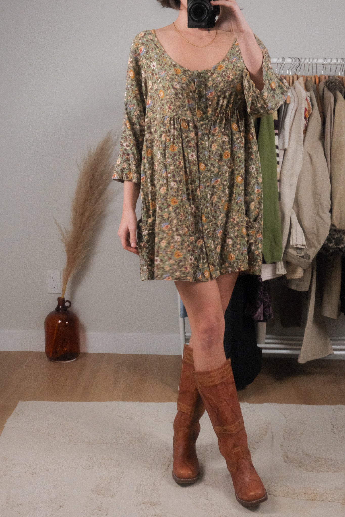 April Cornell x Floral Babydoll Dress (M)