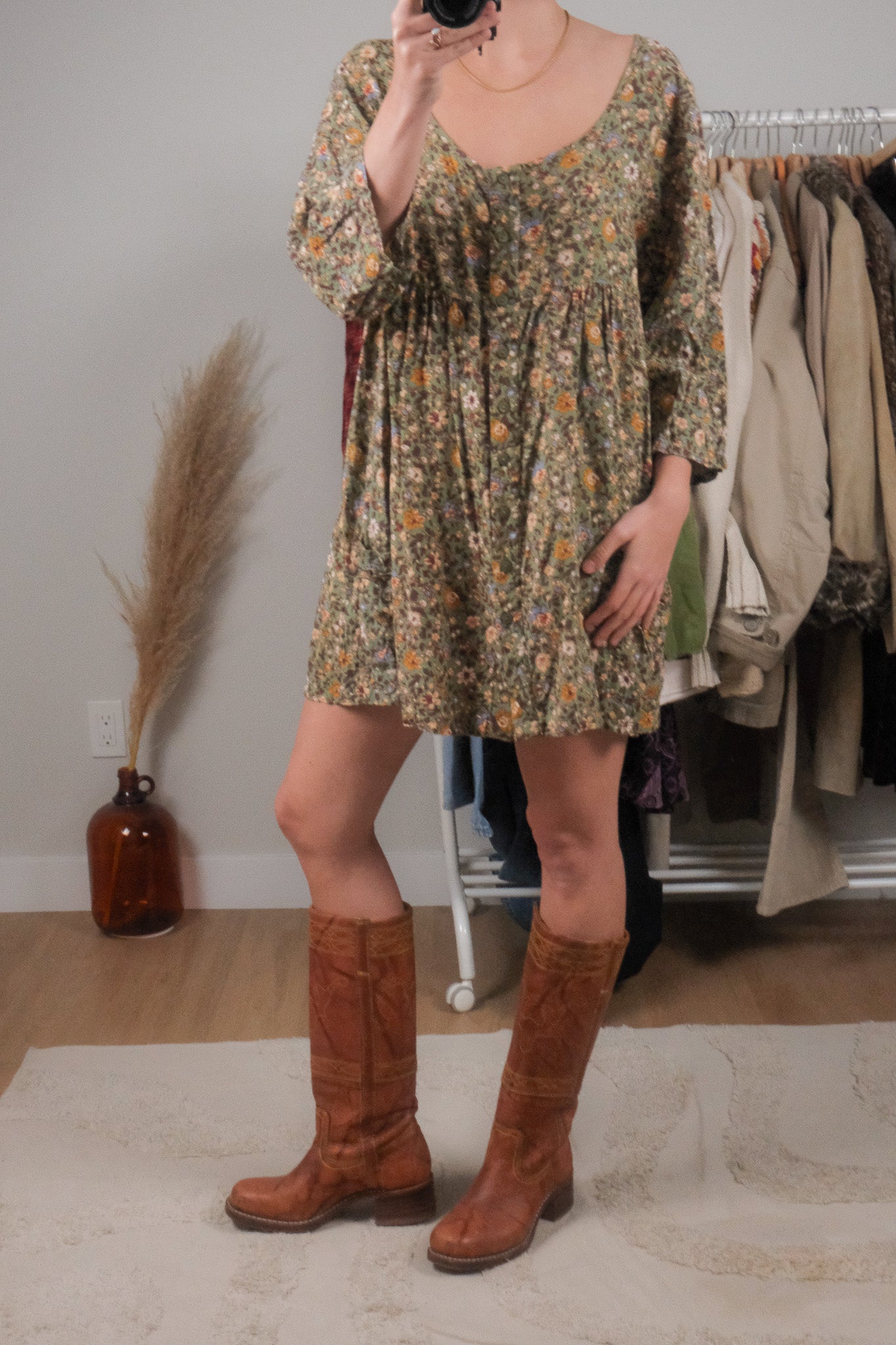 April Cornell x Floral Babydoll Dress (M)