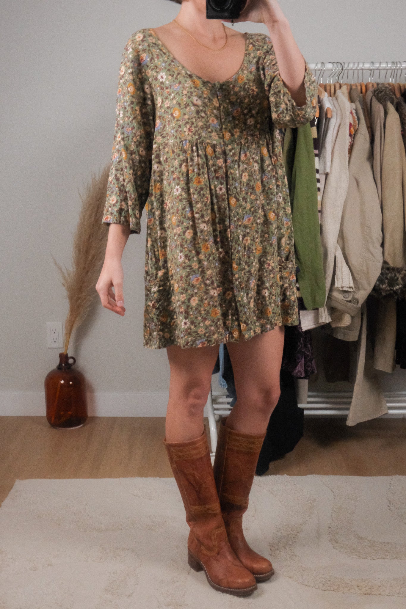April Cornell x Floral Babydoll Dress (M)