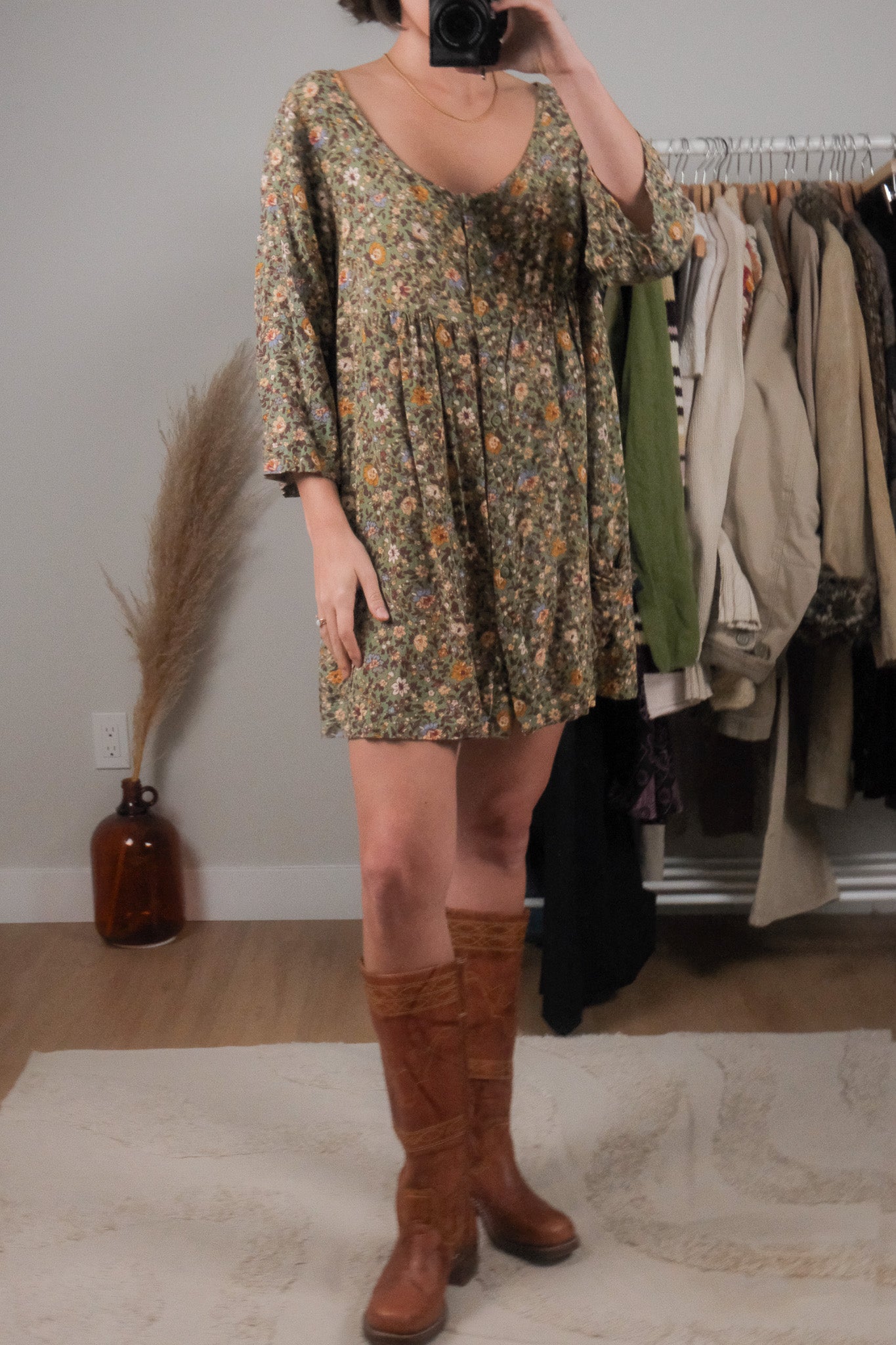 April Cornell x Floral Babydoll Dress (M)