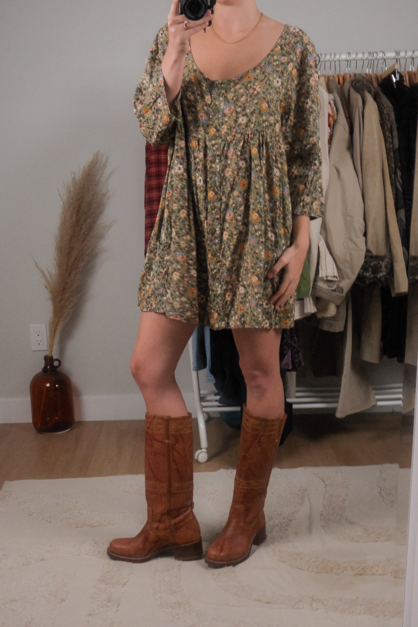 April Cornell x Floral Babydoll Dress (M)