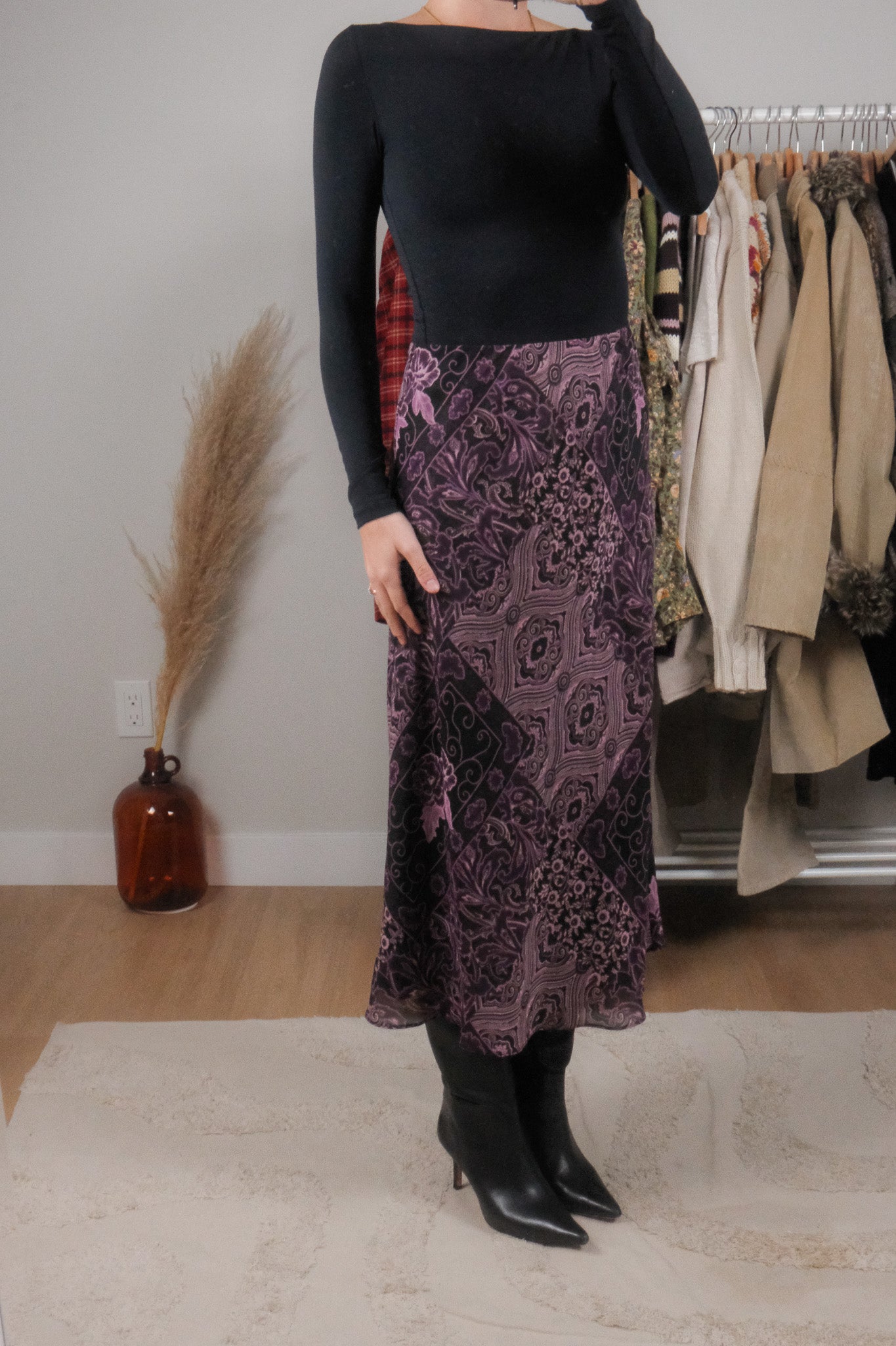 Made in Canada x Vintage x Patchwork Midi Skirt (6/8)