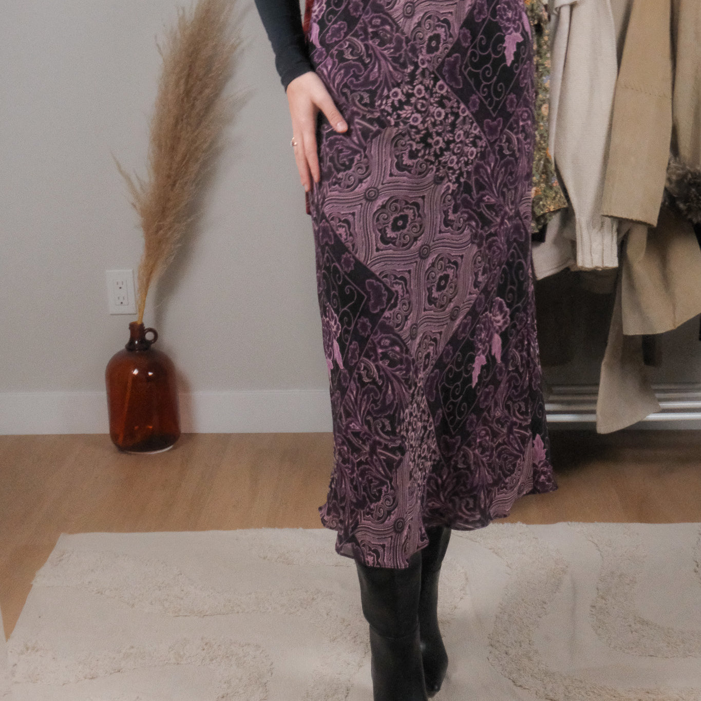 Made in Canada x Vintage x Patchwork Midi Skirt (6/8)