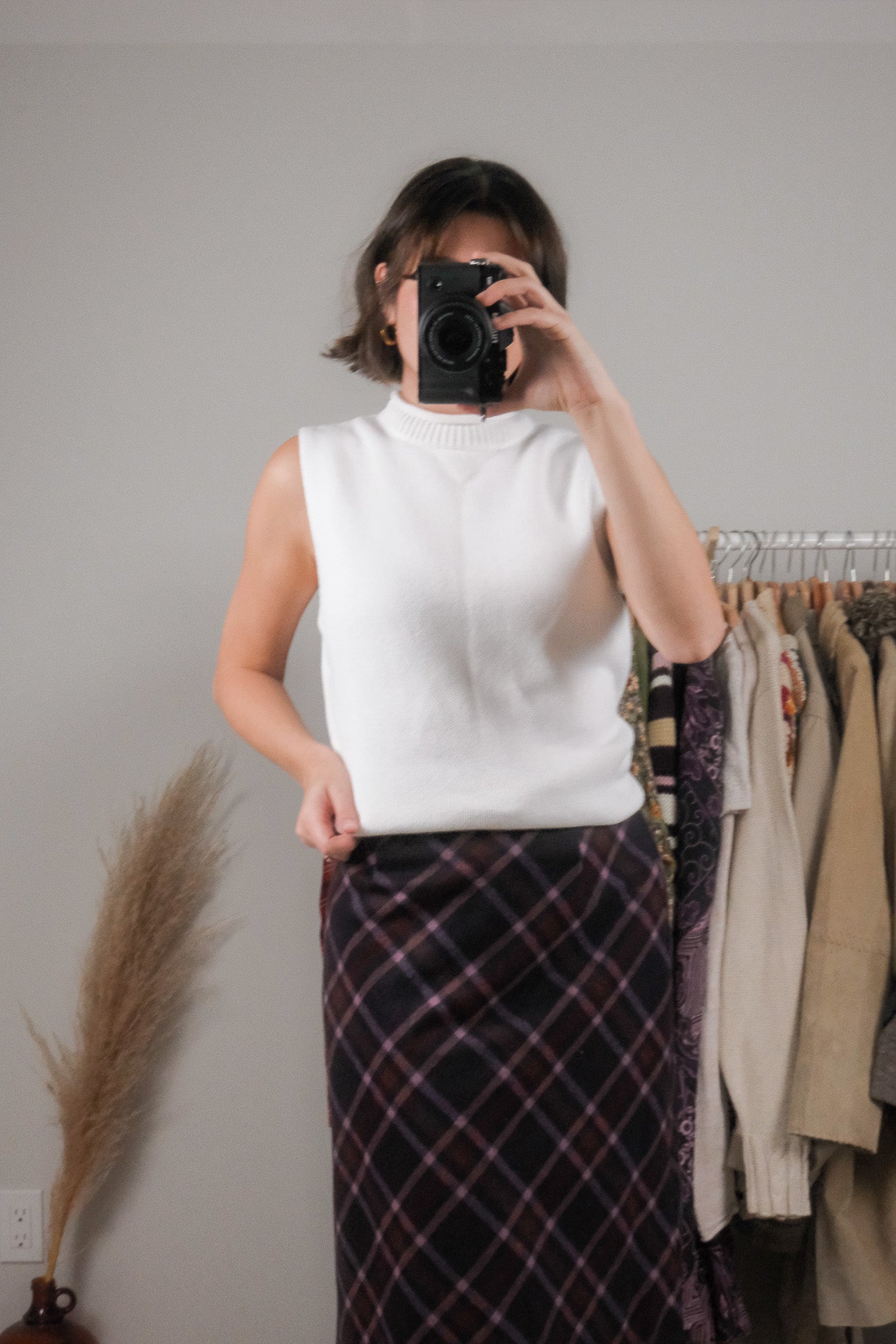 Vintage x Cotton Rolled Neck Tank (M)