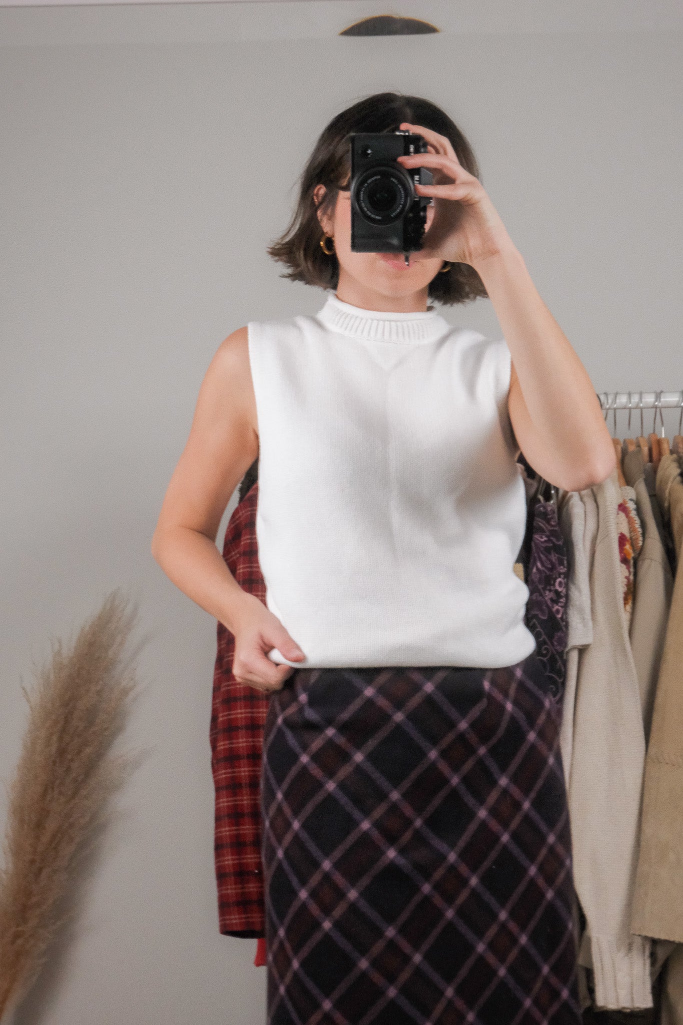 Vintage x Cotton Rolled Neck Tank (M)