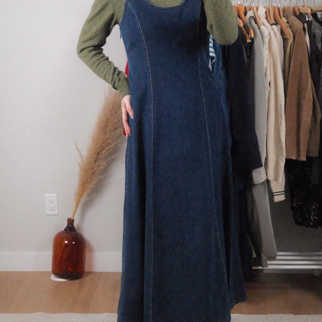 Made in Canada x Vintage x Cotton Denim Maxi Dress (6)
