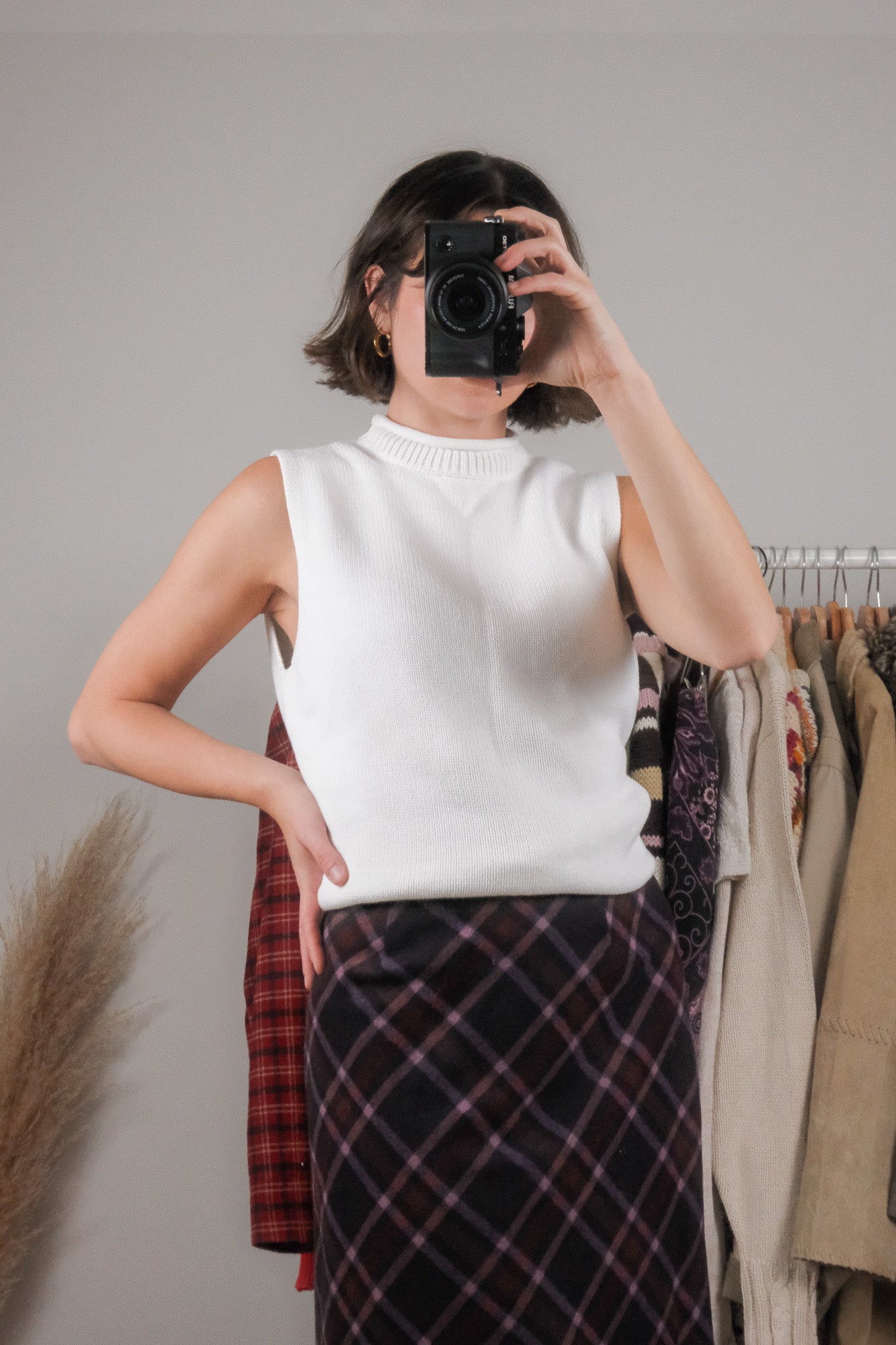 Vintage x Cotton Rolled Neck Tank (M)