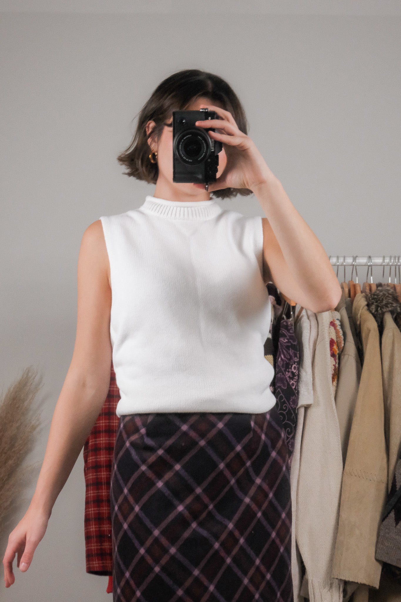 Vintage x Cotton Rolled Neck Tank (M)