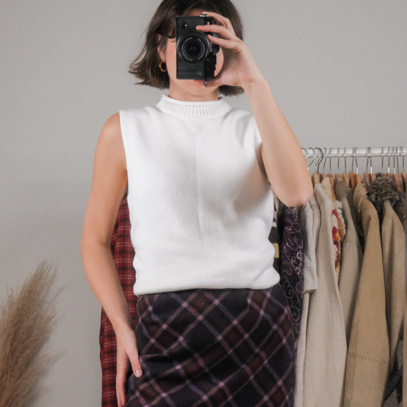 Vintage x Cotton Rolled Neck Tank (M)