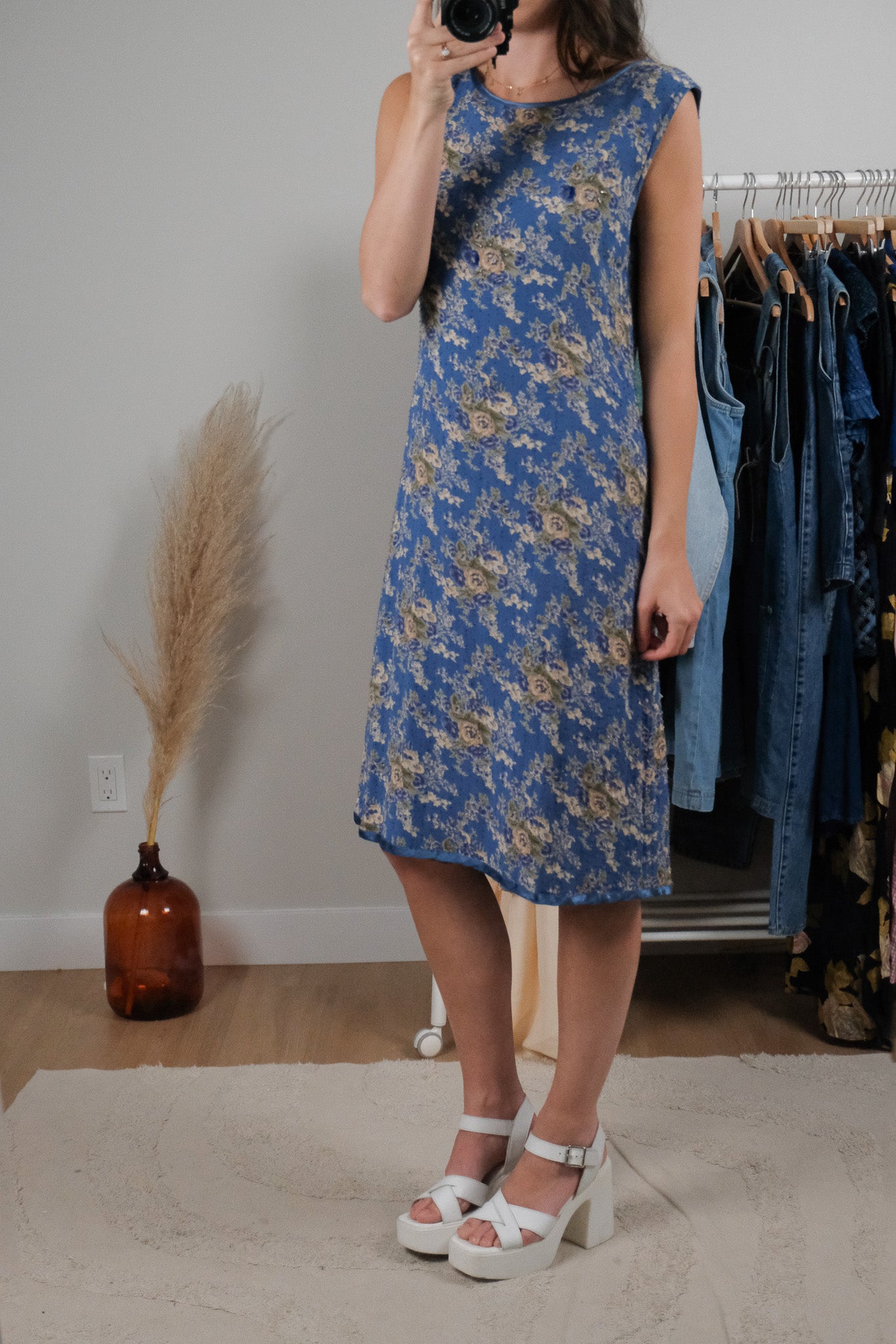 April Cornell x Vintage x Floral Beaded Midi Dress (6)