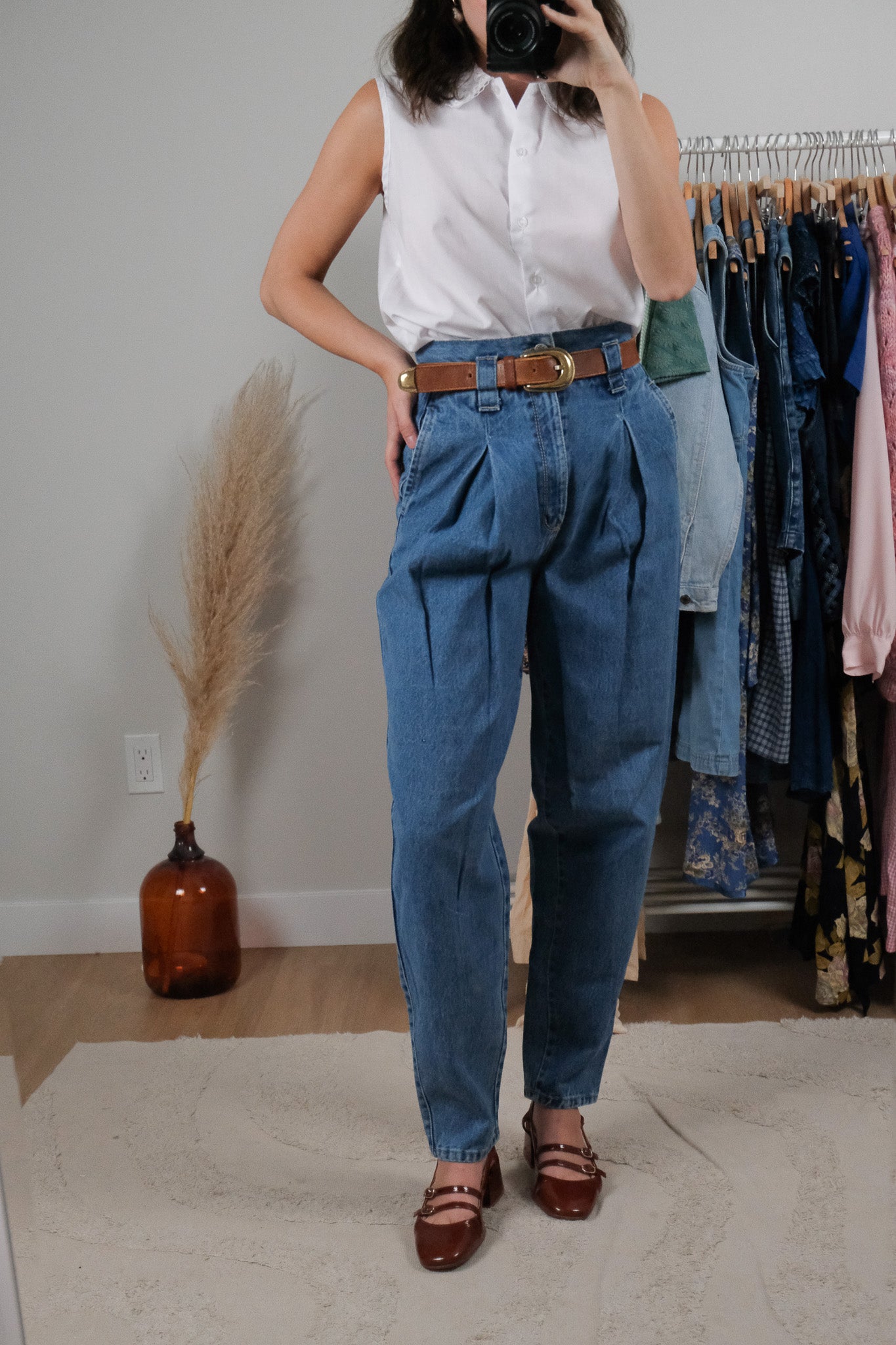 Vintage x Pleated Jeans (4)