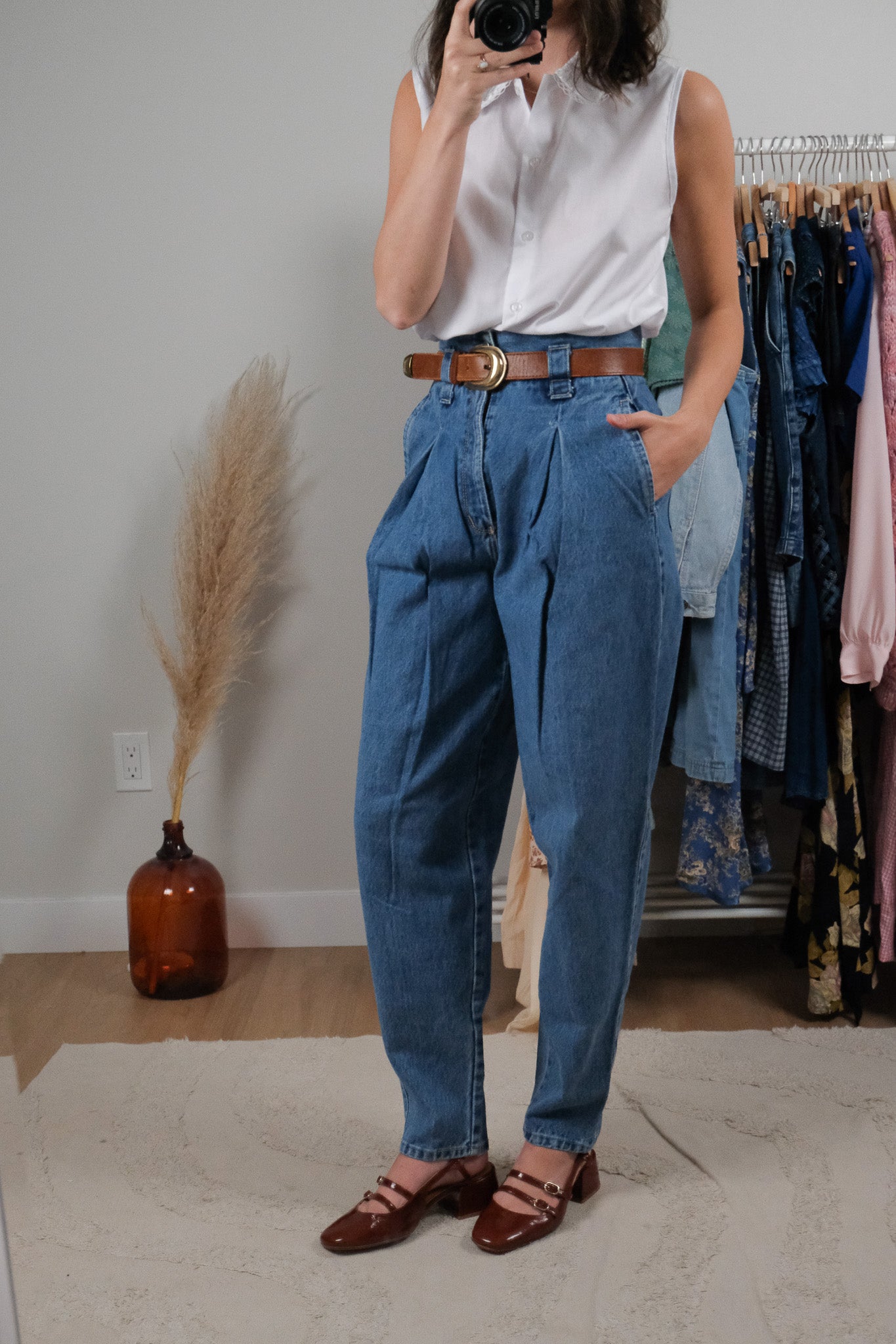 Vintage x Pleated Jeans (4)