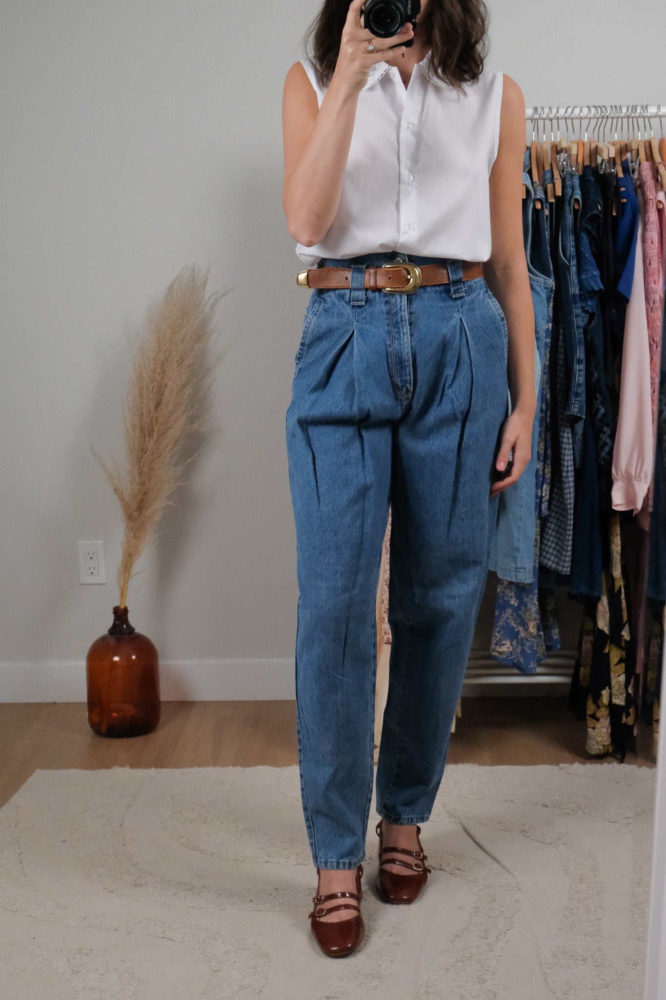 Vintage x Pleated Jeans (4)