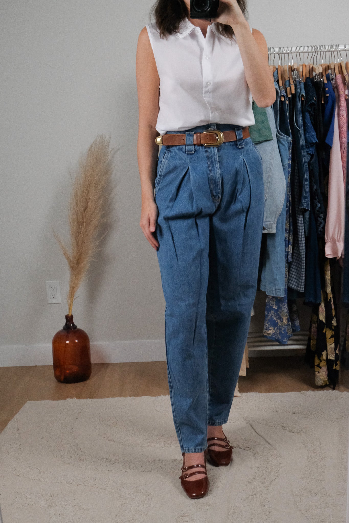 Vintage x Pleated Jeans (4)