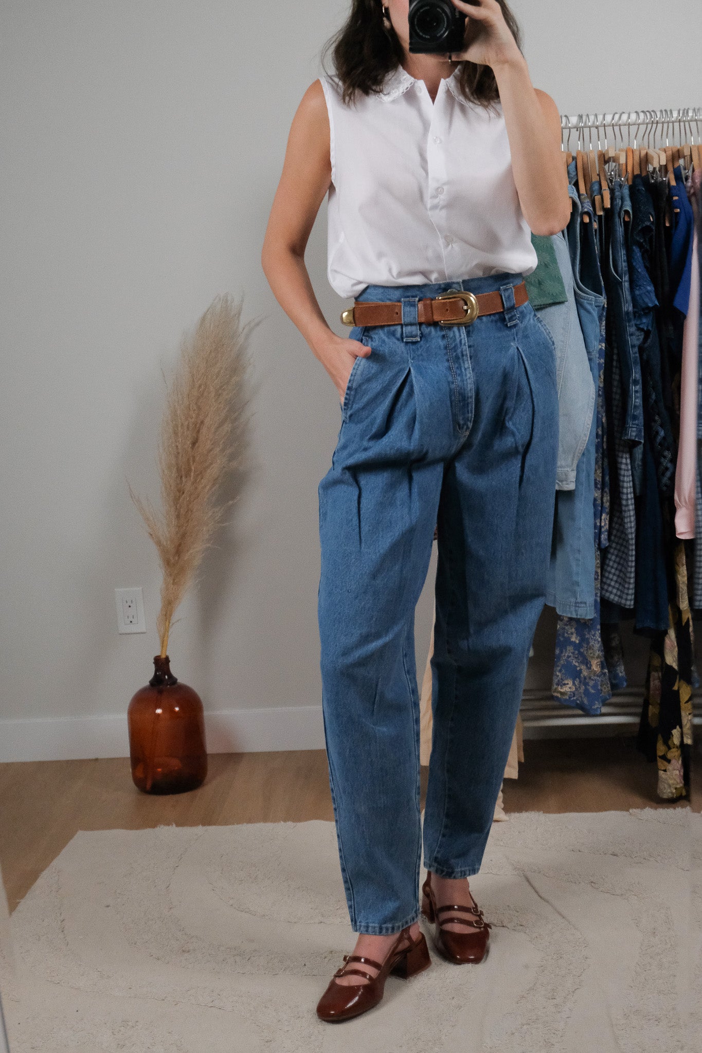Vintage x Pleated Jeans (4)