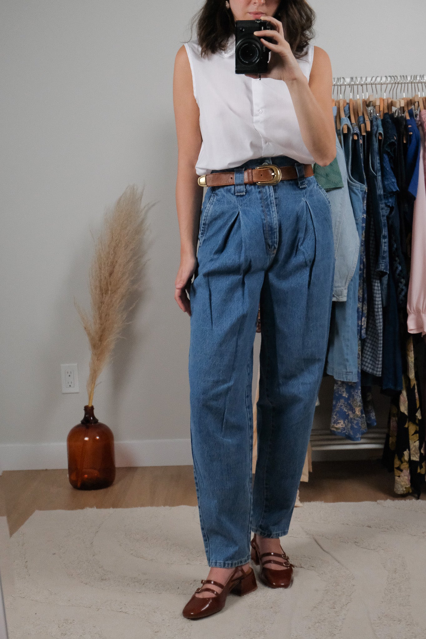 Vintage x Pleated Jeans (4)