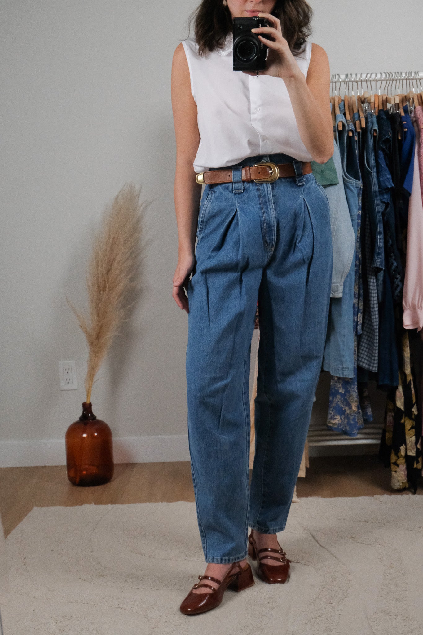 Vintage x Pleated Jeans (4)