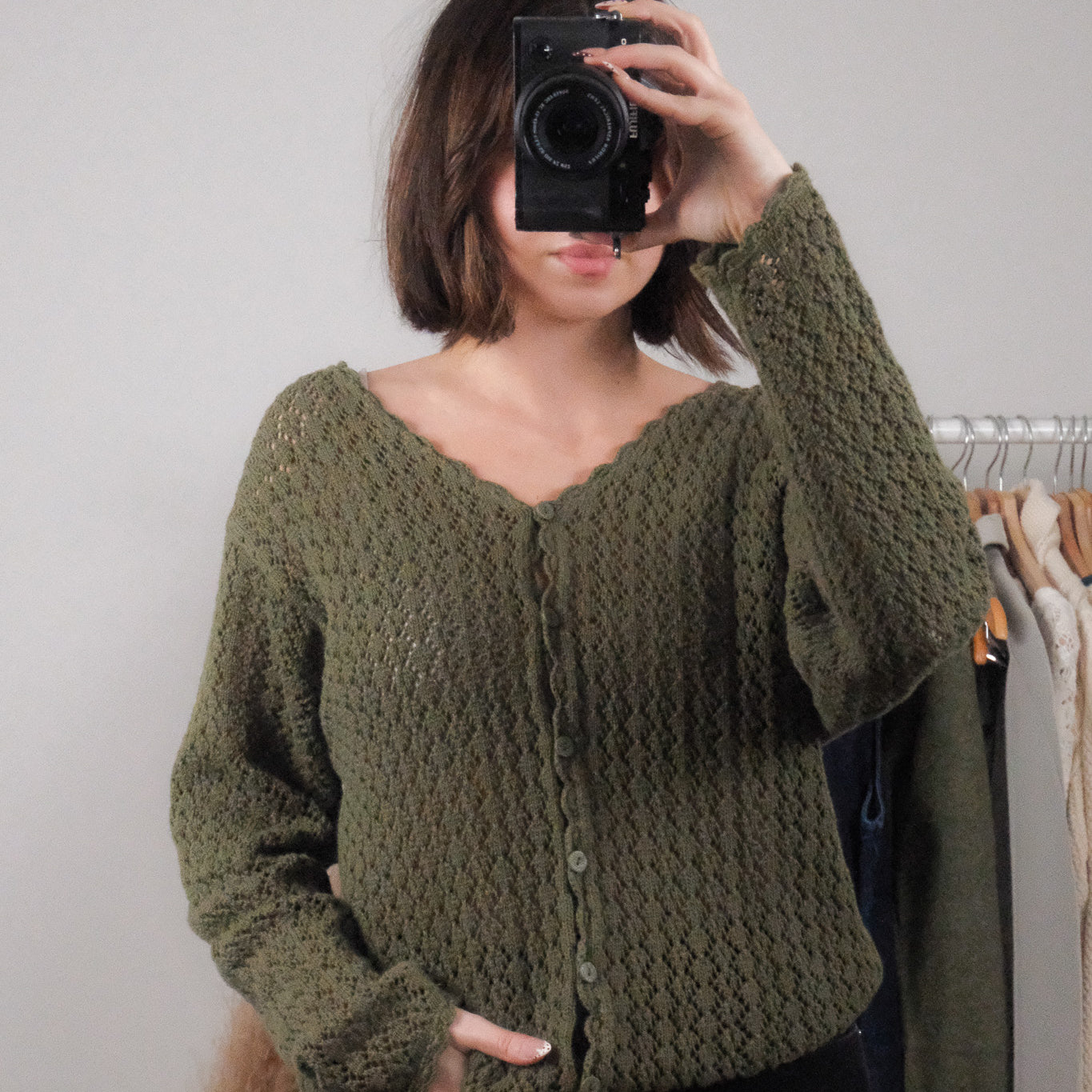Vintage x Knit Cardigan (L)