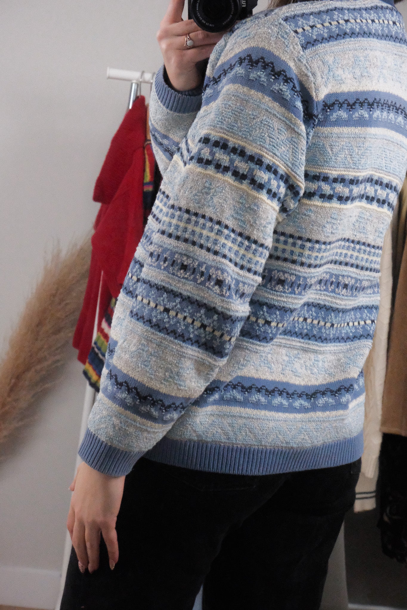 Made in Canada x Vintage x Textured/Patterned Cardigan (S)