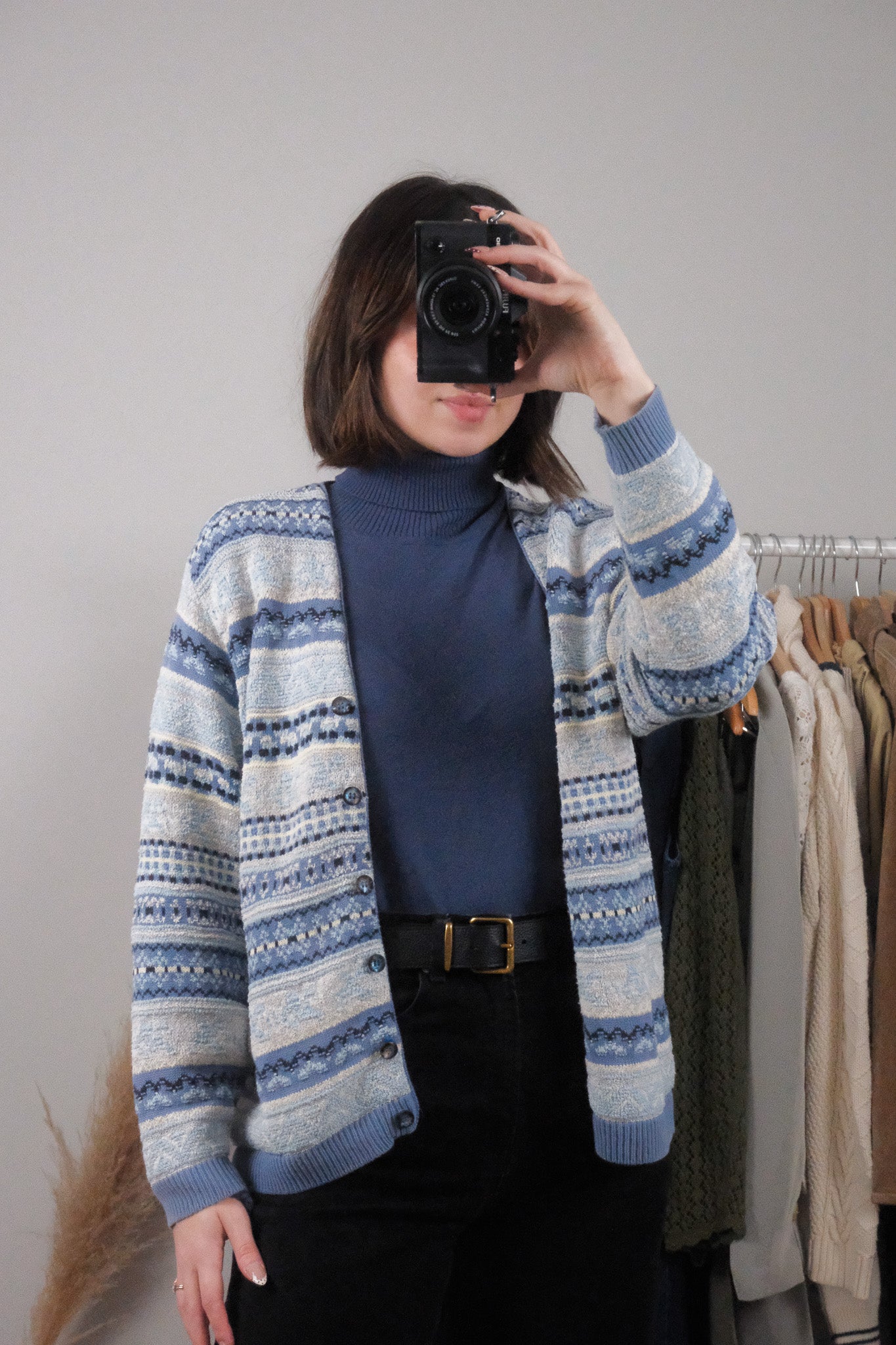 Made in Canada x Vintage x Textured/Patterned Cardigan (S)