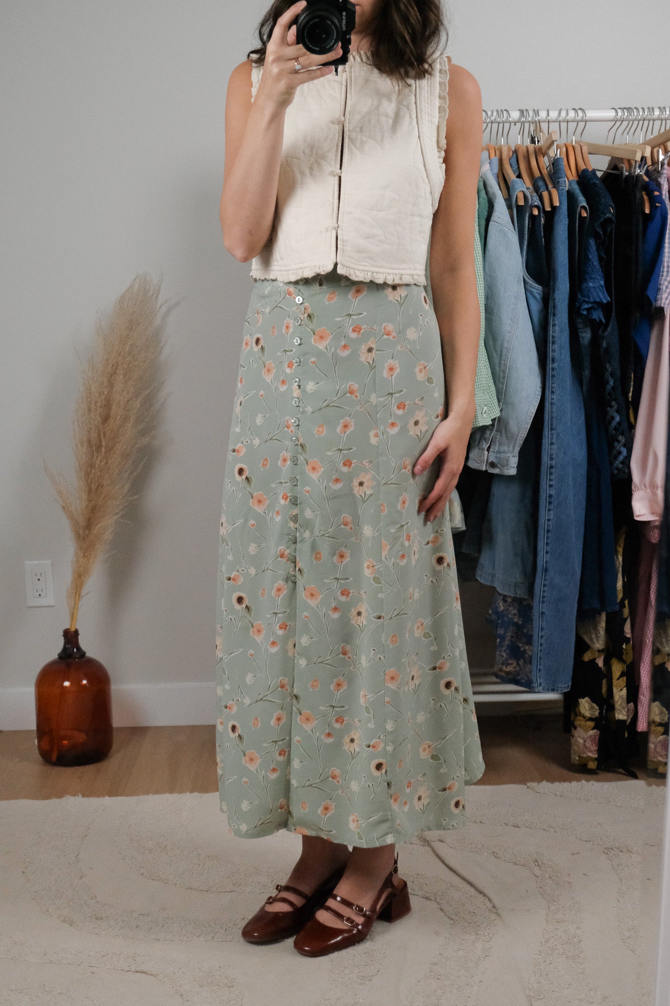 Made in Canada x Vintage x Floral Maxi Skirt (14/16)