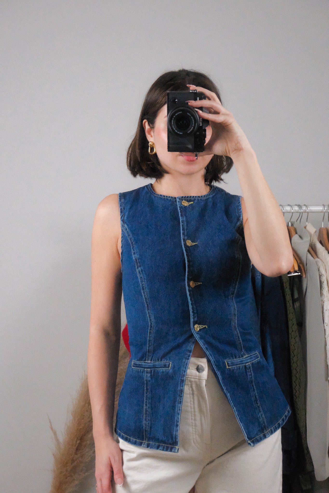 NWT x Meshki x Denim Vest (XS/S)