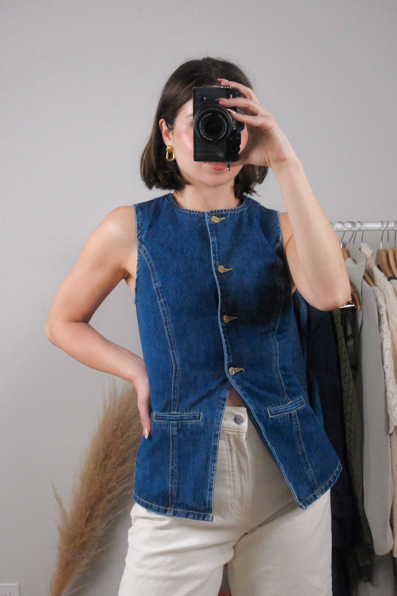 NWT x Meshki x Denim Vest (XS/S)