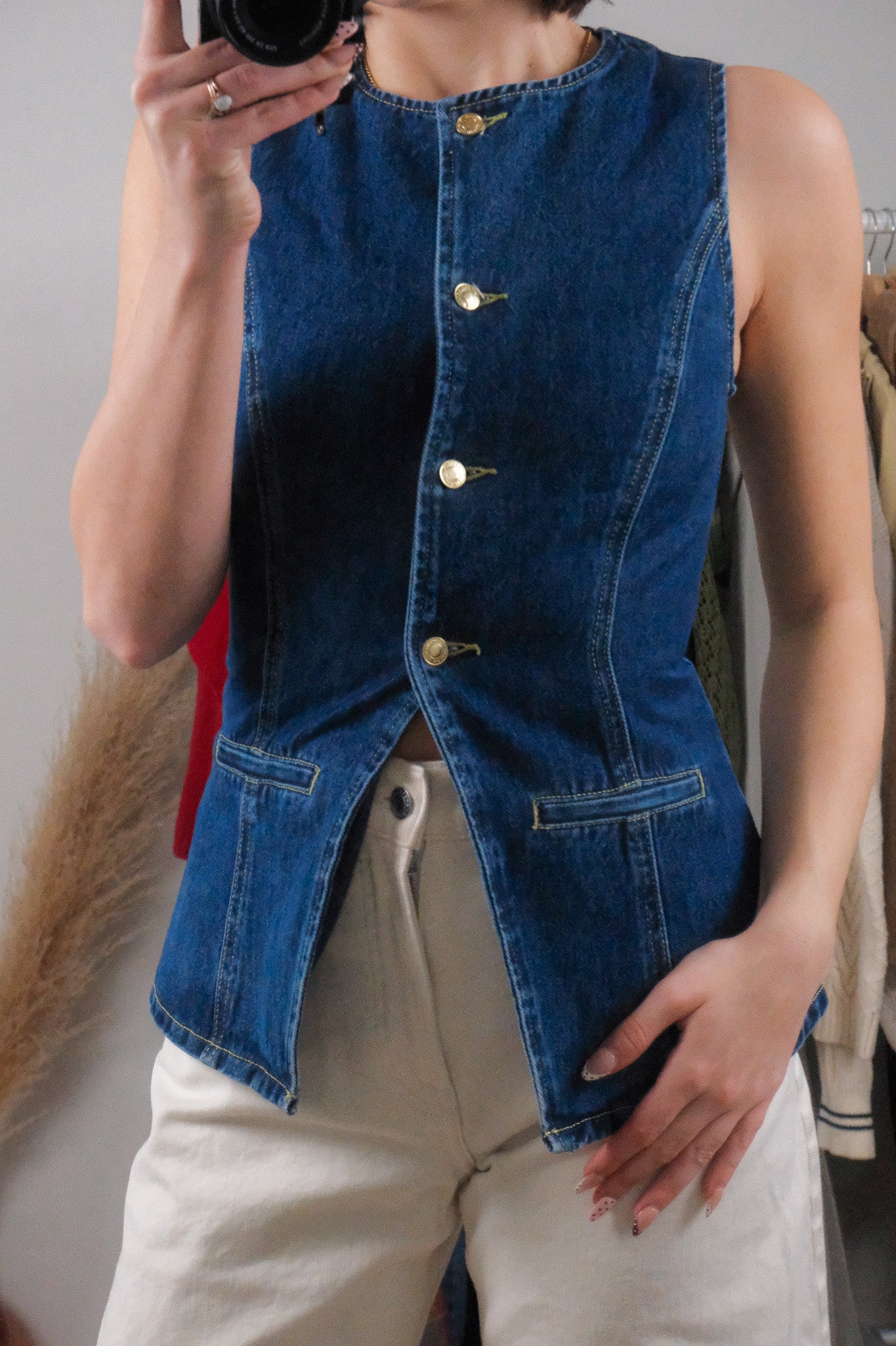 NWT x Meshki x Denim Vest (XS/S)