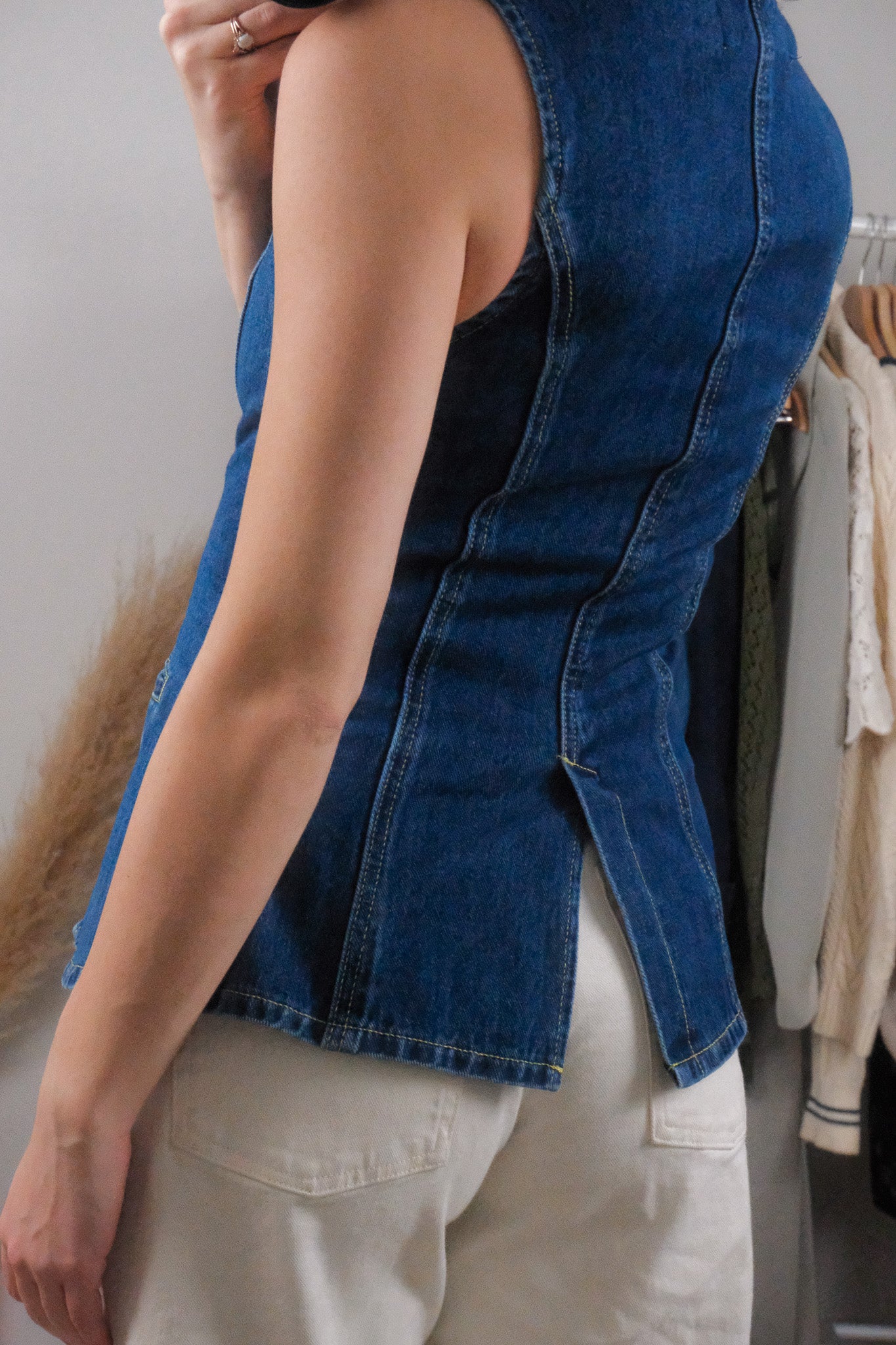 NWT x Meshki x Denim Vest (XS/S)