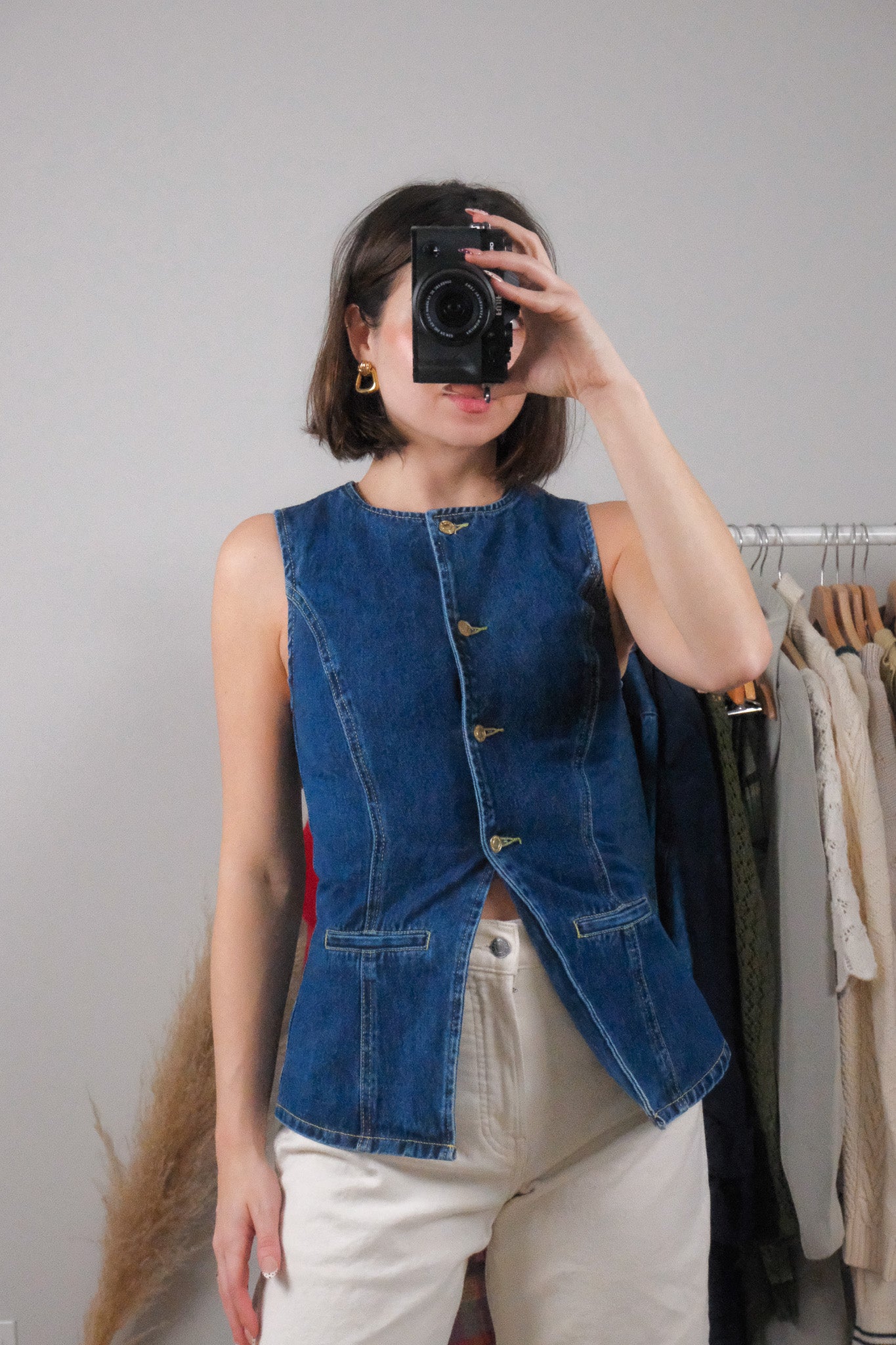 NWT x Meshki x Denim Vest (XS/S)