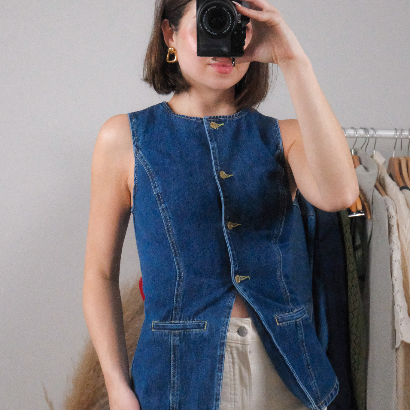 NWT x Meshki x Denim Vest (XS/S)