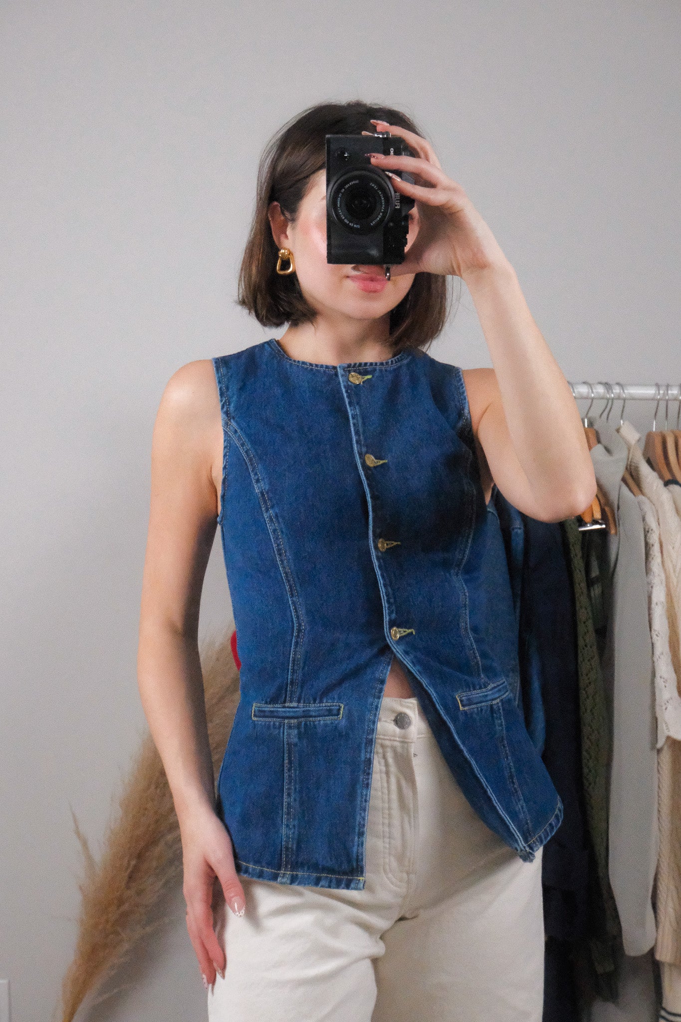 NWT x Meshki x Denim Vest (XS/S)
