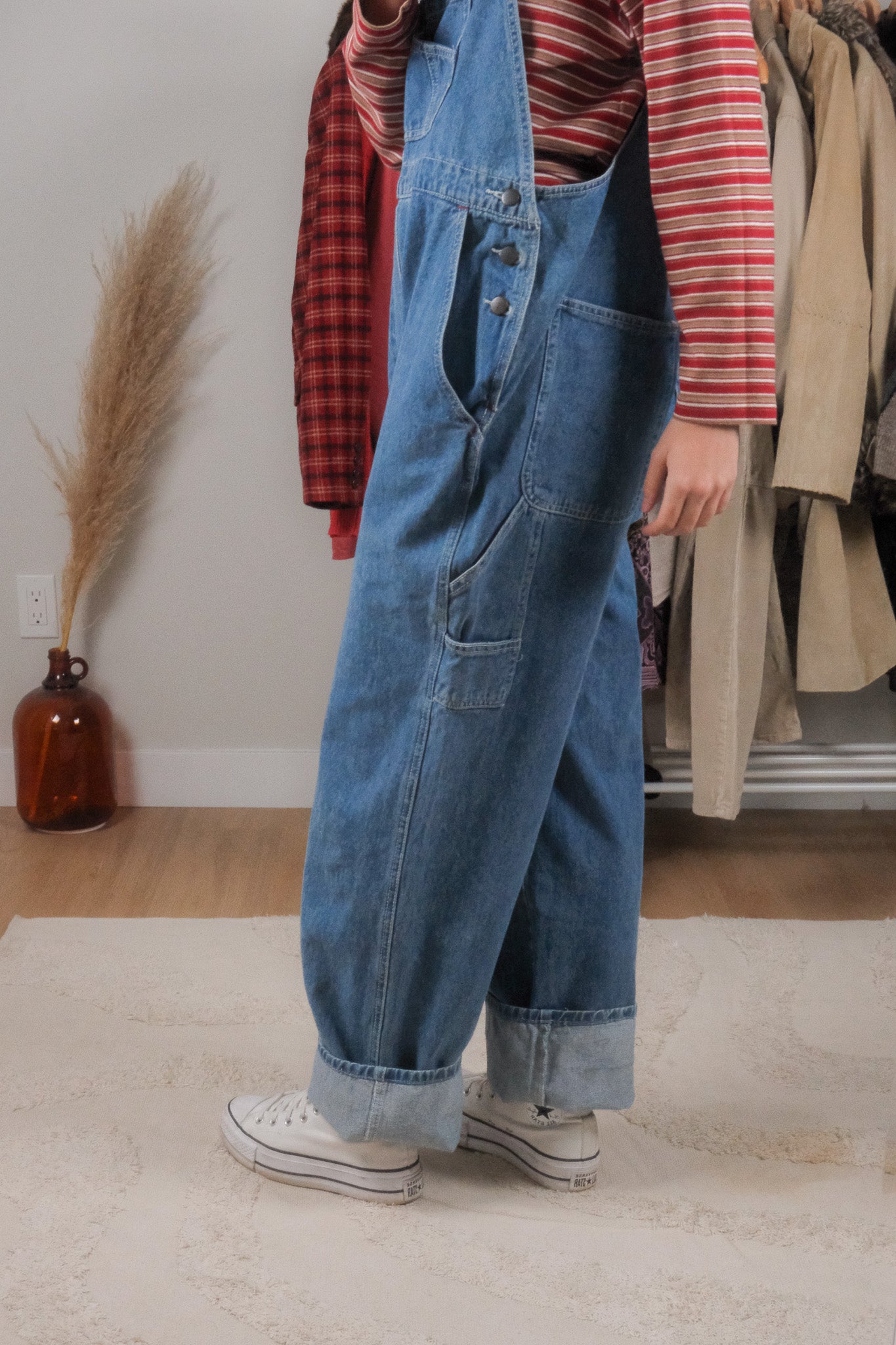 Vintage x Denim Overalls (L)