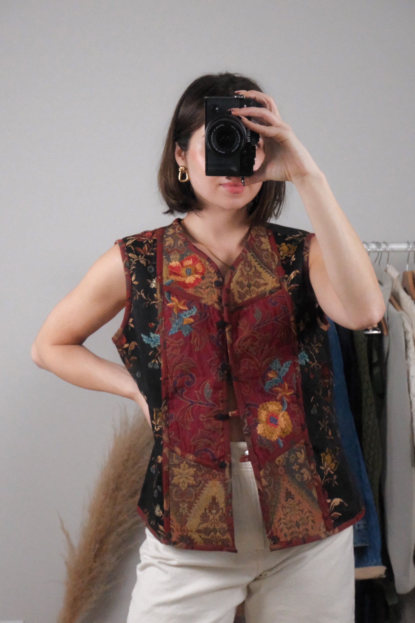 Vintage x Quilted Tapestry Vest (L)