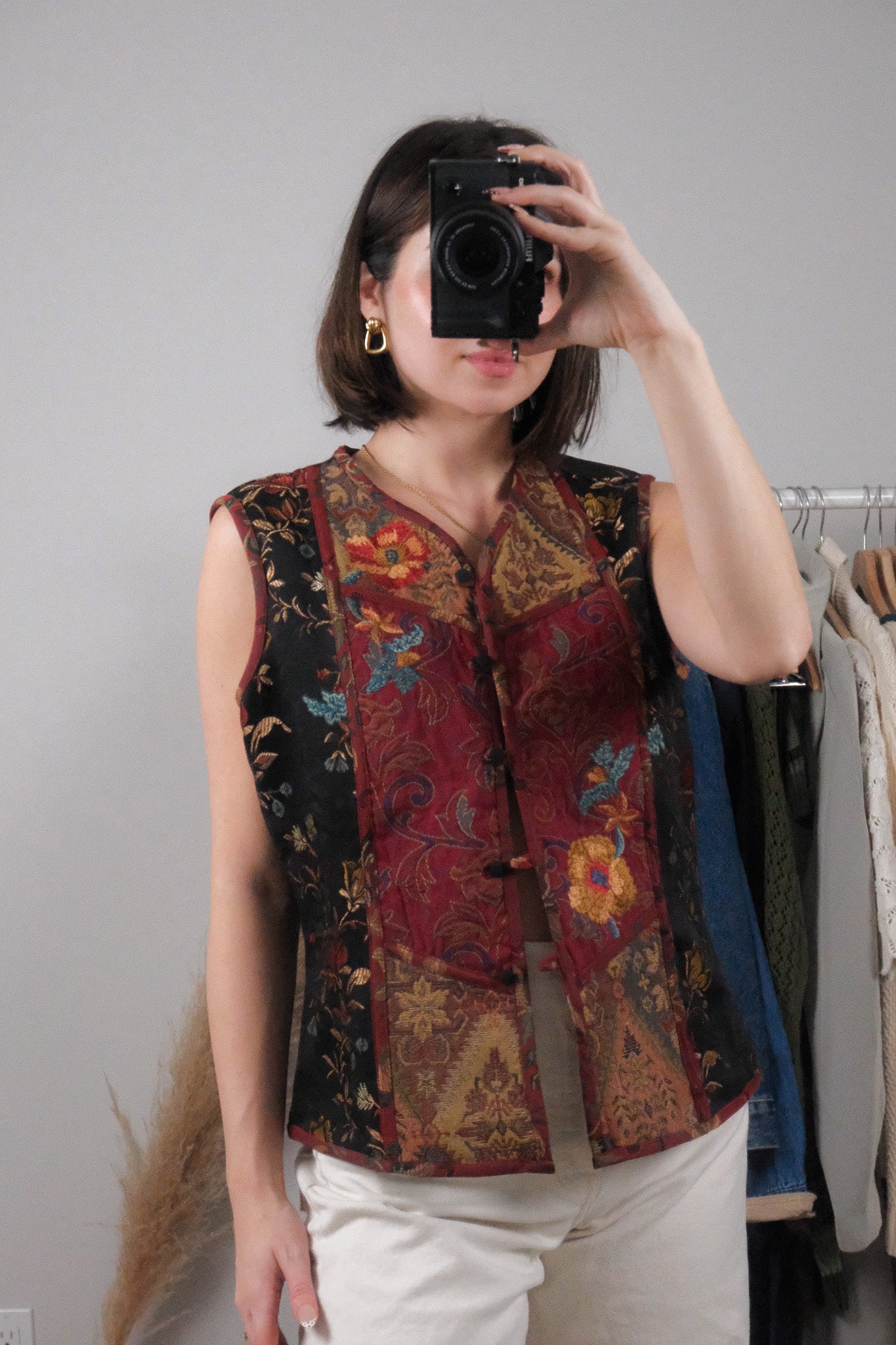 Vintage x Quilted Tapestry Vest (L)
