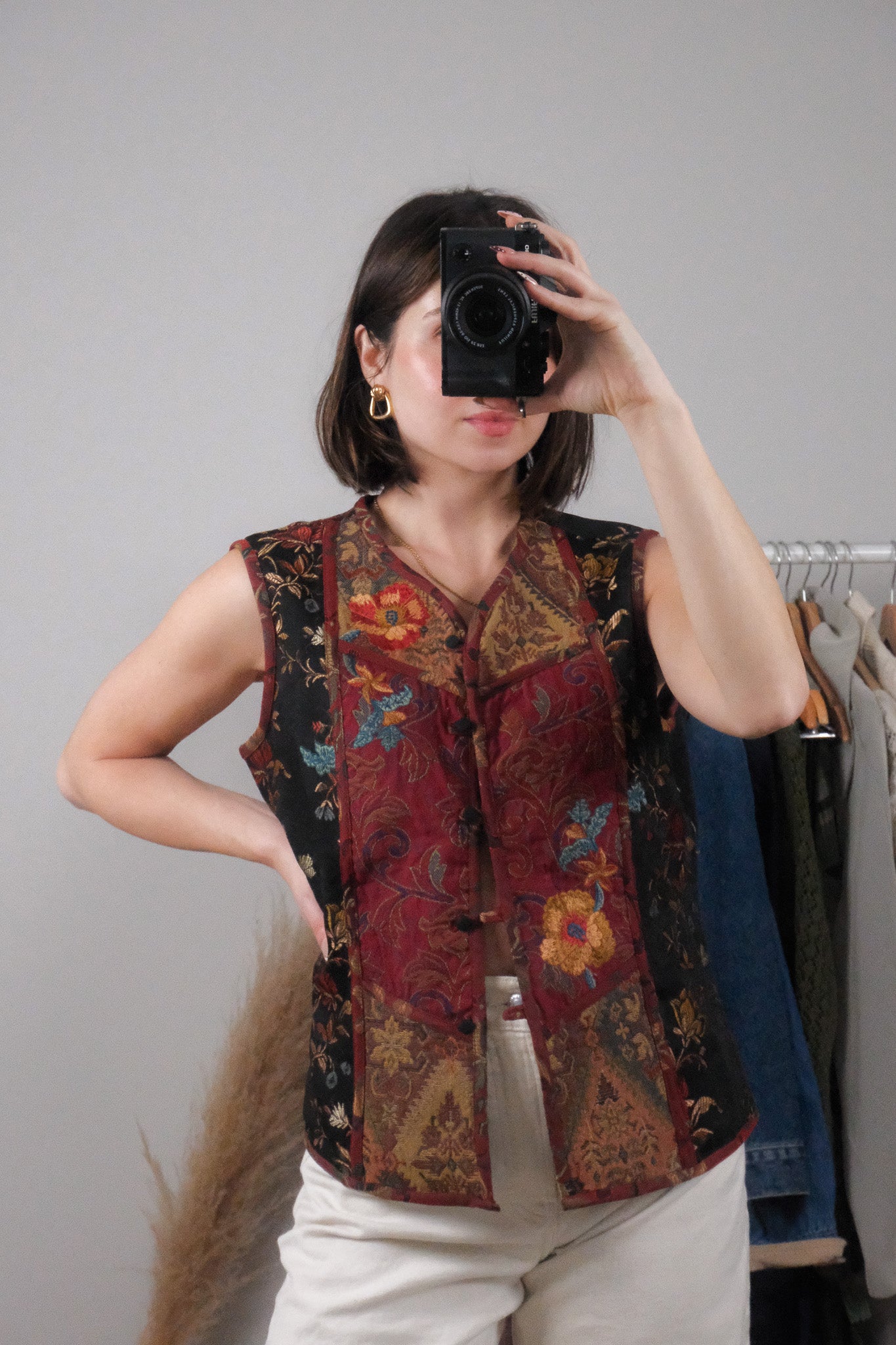 Vintage x Quilted Tapestry Vest (L)