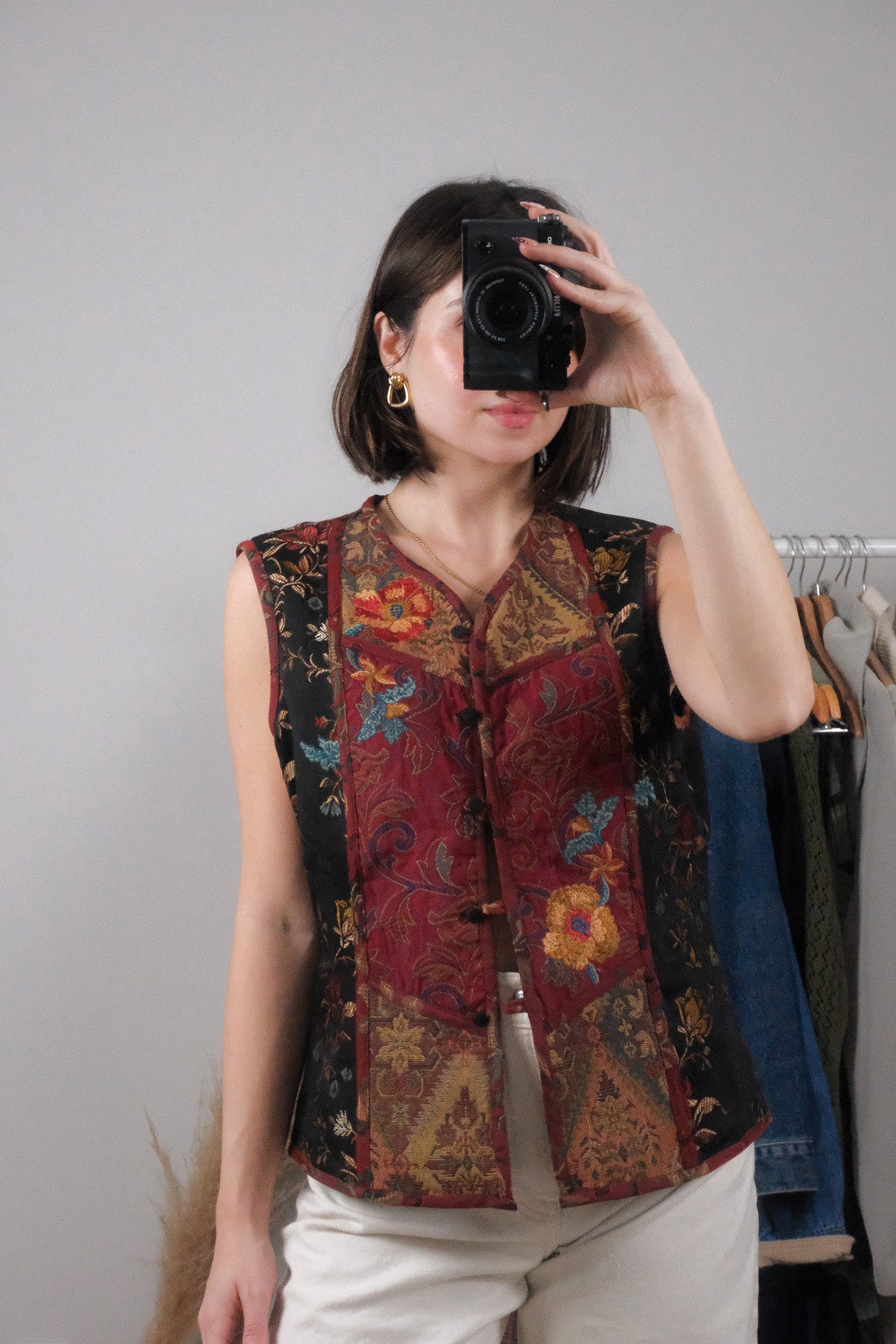 Vintage x Quilted Tapestry Vest (L)