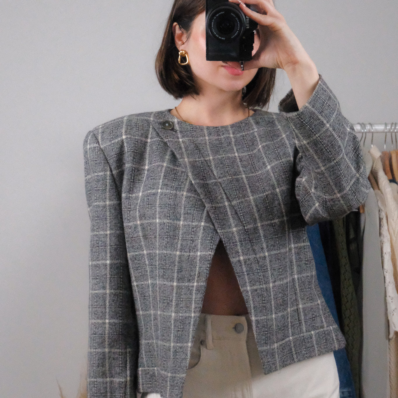 Made in Italy x Vintage x Giorgio Armani x Wool Asymmetrical Blazer (8/10)