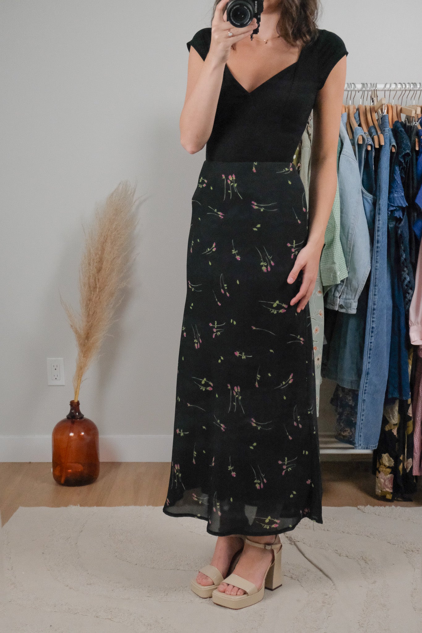 Made in Canada x Vintage x Floral Maxi Skirt (10)