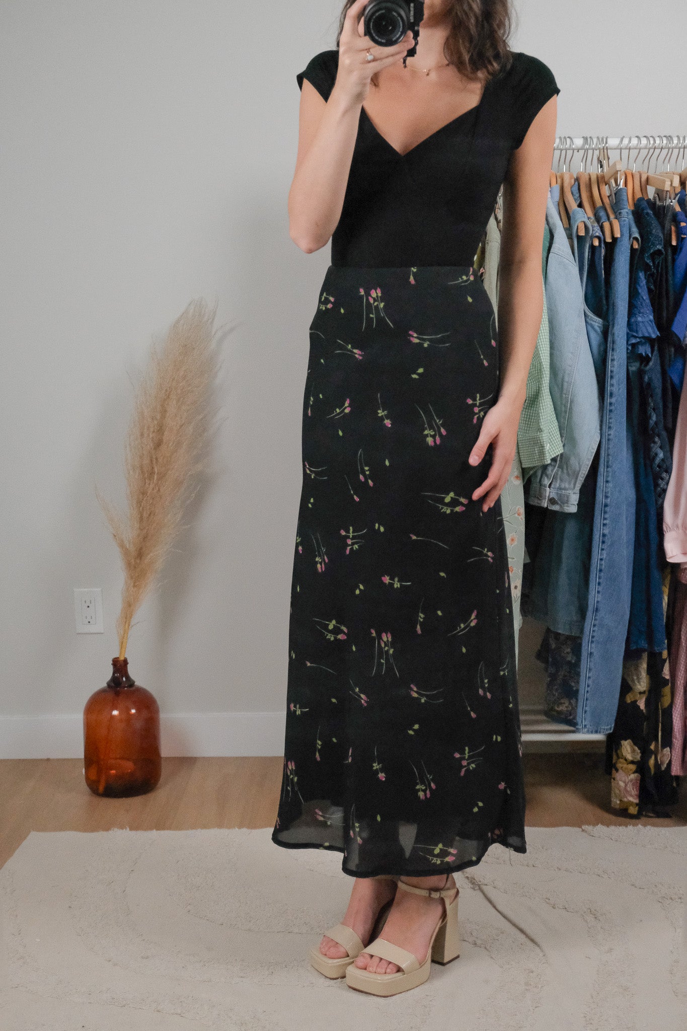Made in Canada x Vintage x Floral Maxi Skirt (10)