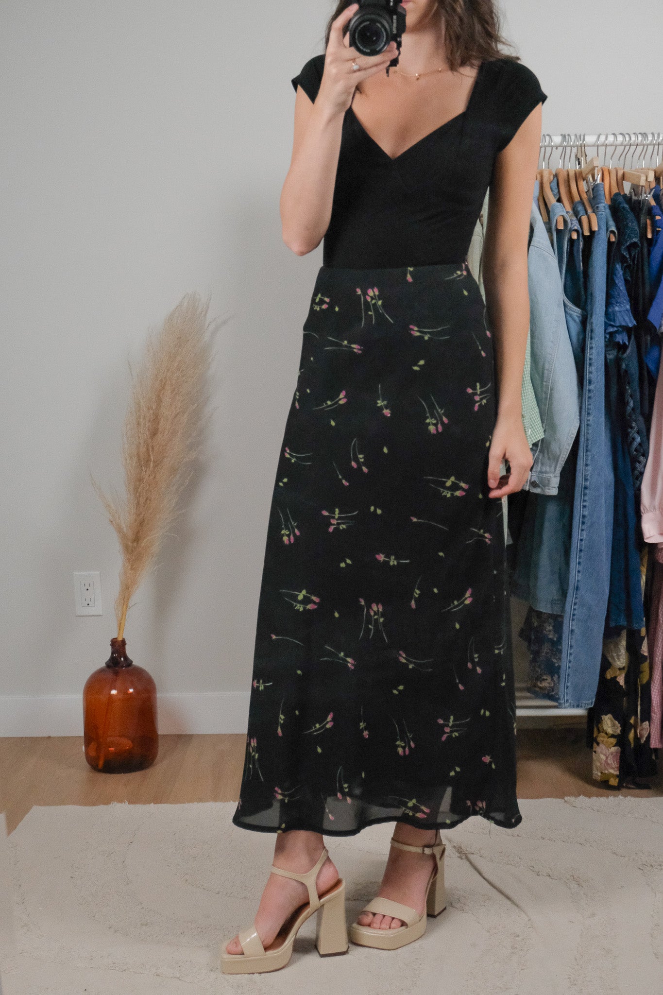 Made in Canada x Vintage x Floral Maxi Skirt (10)
