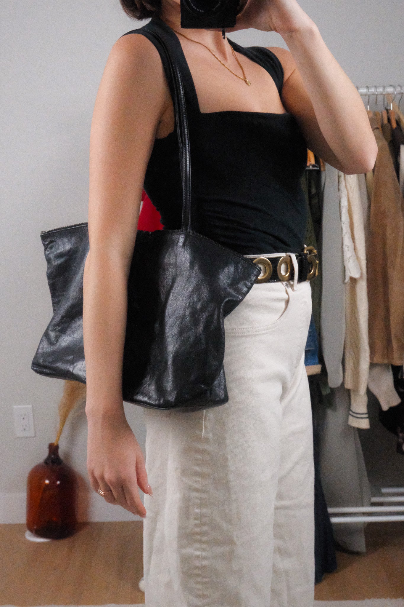 Vintage x Leather Tote Bag