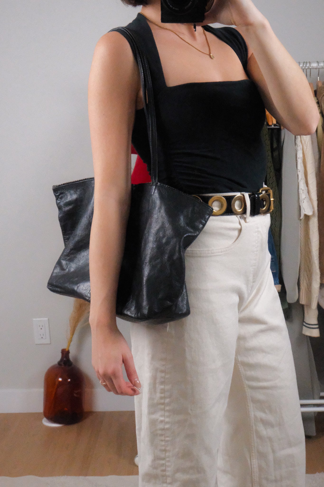 Vintage x Leather Tote Bag