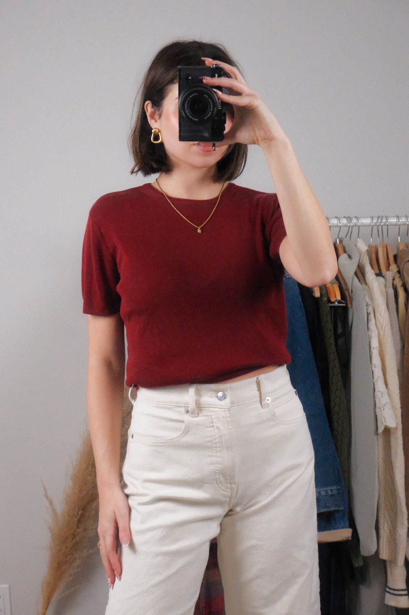 Vintage x 100% Silk Knit Shirt (L)