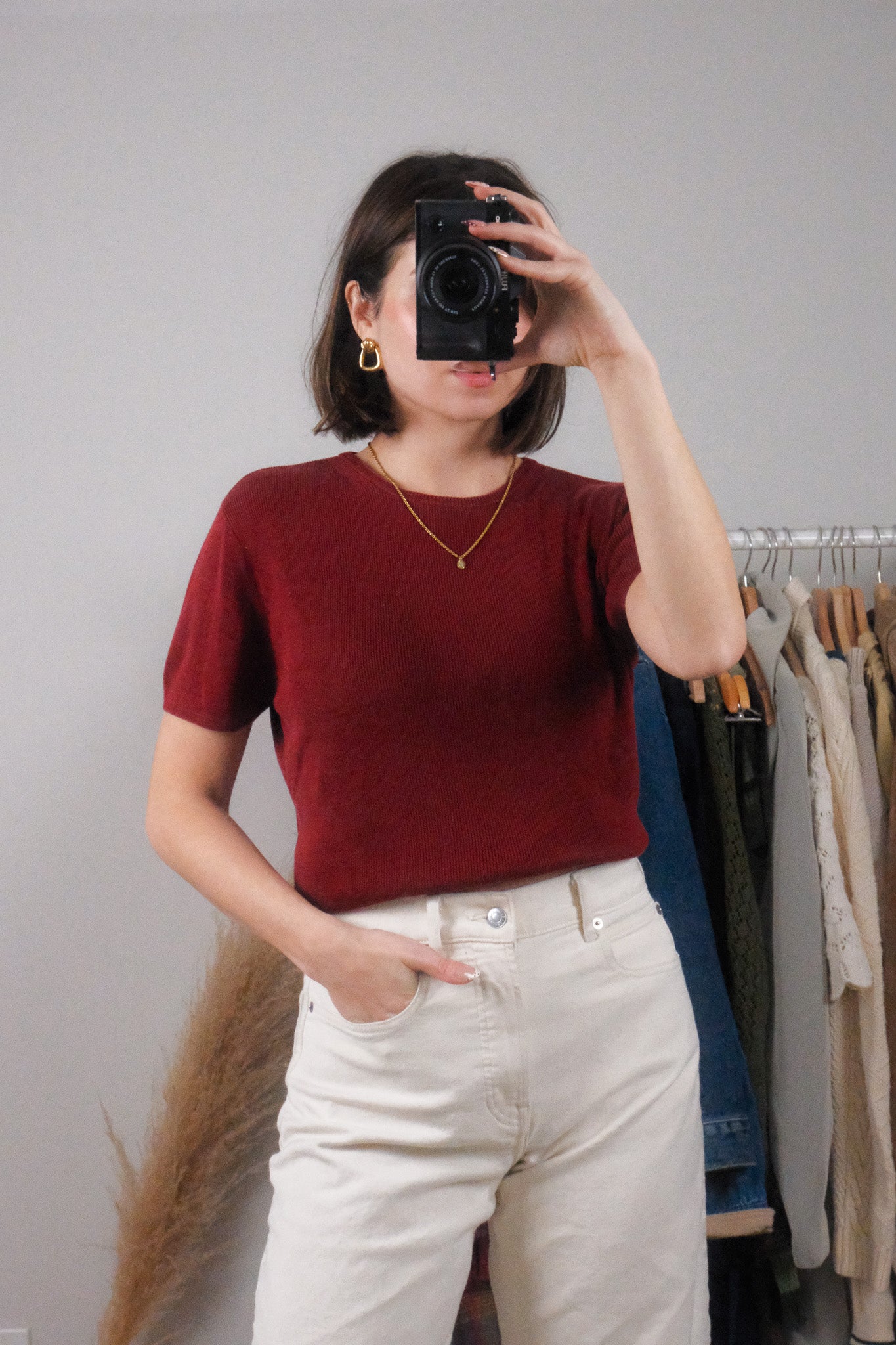 Vintage x 100% Silk Knit Shirt (L)