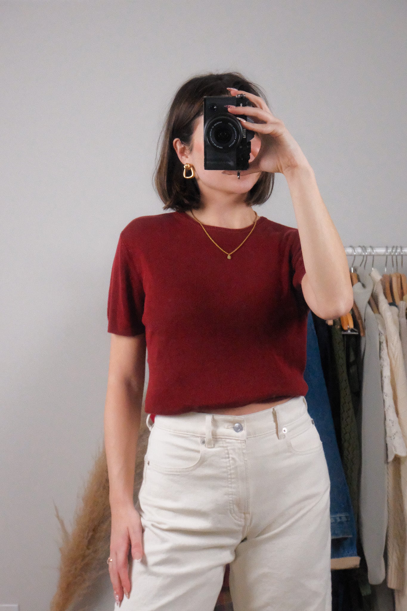 Vintage x 100% Silk Knit Shirt (L)