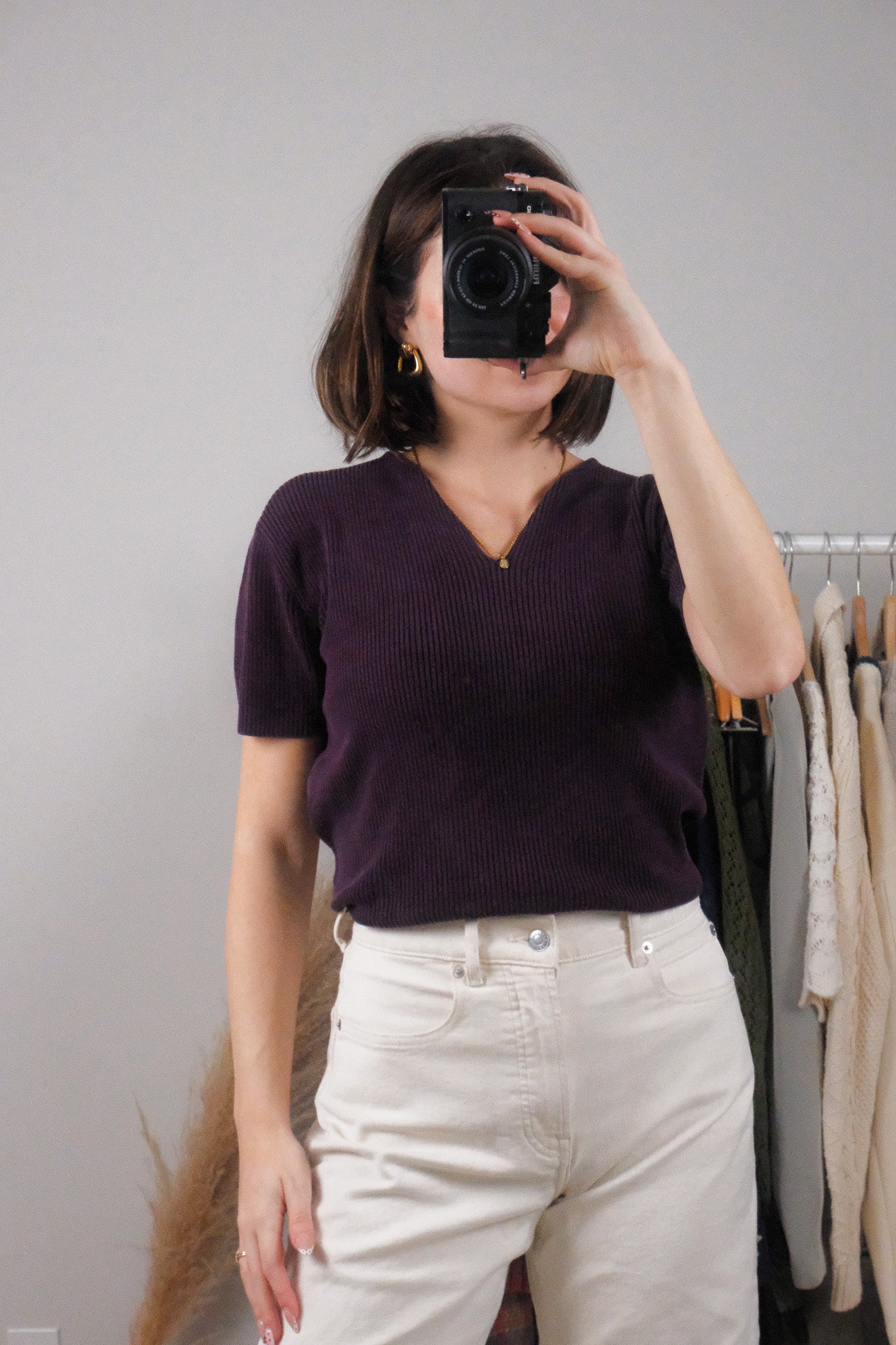 Vintage x Silk Blend Knit Shirt (M)