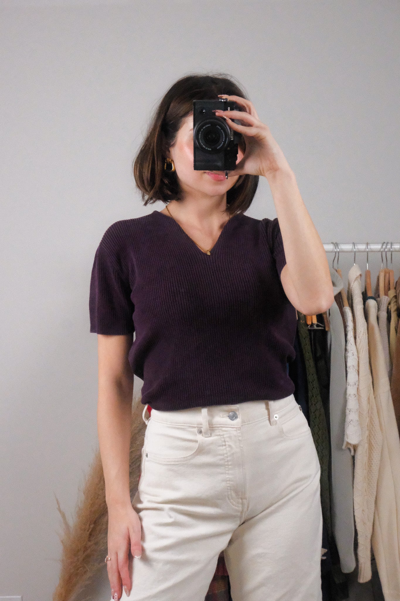 Vintage x Silk Blend Knit Shirt (M)