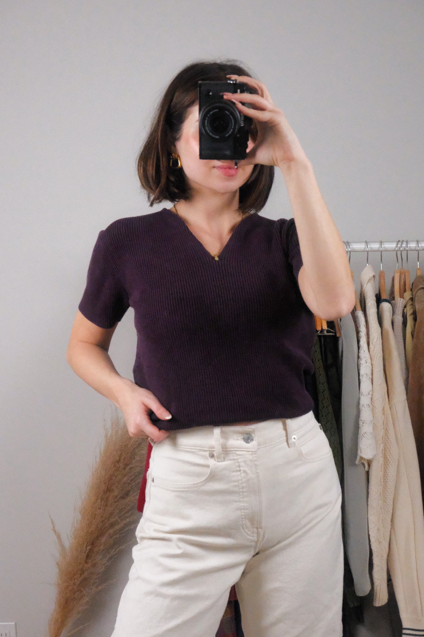 Vintage x Silk Blend Knit Shirt (M)